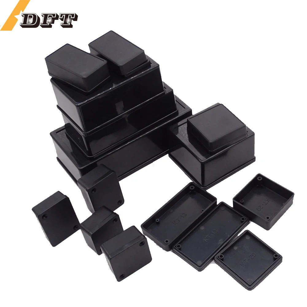 black Waterproof ABS Plastic Project Box Storage Shell Housing Instrument Case Enclosure Control Boxes Electronic Supplies