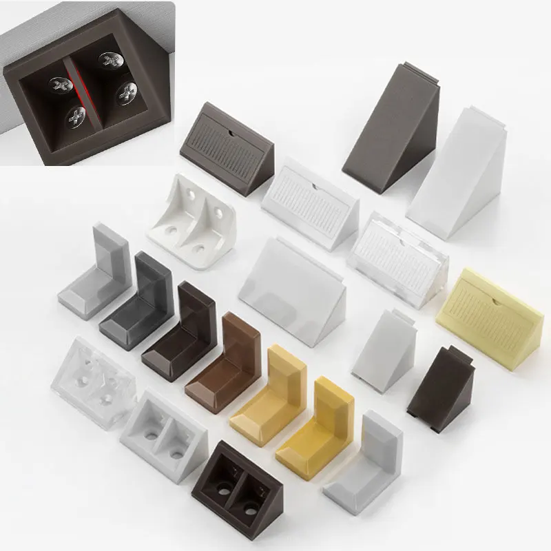 Nylon Plastic Corner Bracket 90° Right Angle Fixing Support Shelf Cabinet Reinforcement Connector Furniture Hardware Accessories